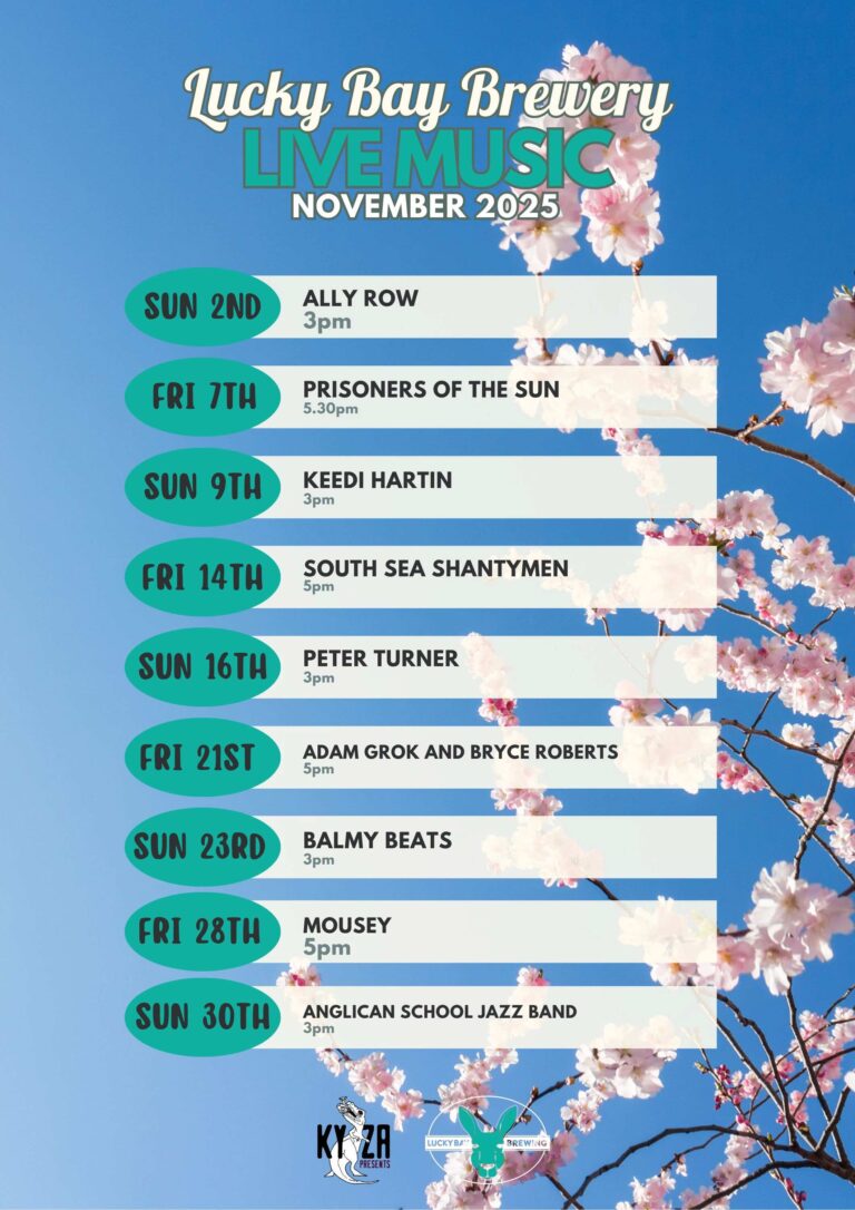 November live music program at Lucky Bay Brewing, Esperance