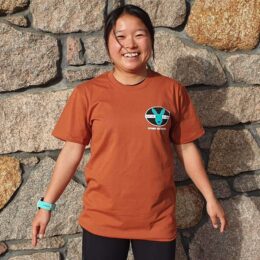 Copper colour tee from Lucky Bay Brewing