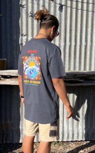 Surf Juice lager tee from Lucky Bay Brewing