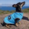 Blue fleece dog coat - Lucky Bay Brewing